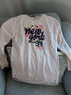 George Light Pink Floral Graphic Sweatshirt